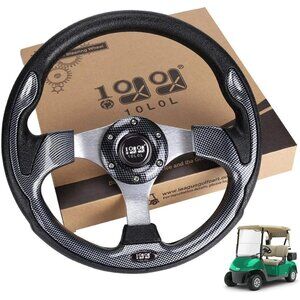 10L0L Golf Cart Steering Wheel, Universal Fit for Yamaha, EZGO, Club Car NEW
